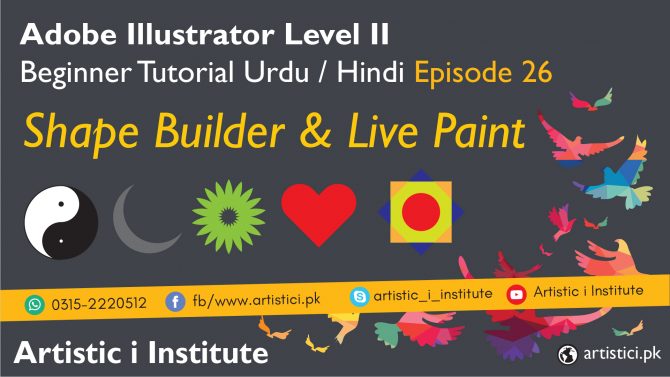 Shape Builder & Live Paint tools in Adobe Illustrator