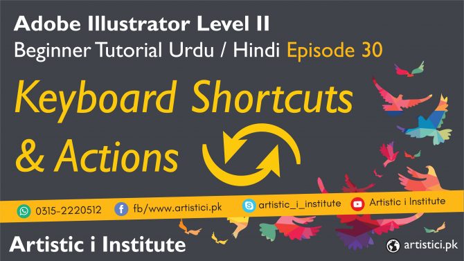 Keyboard Shortcuts & Action in Adobe Illustrator