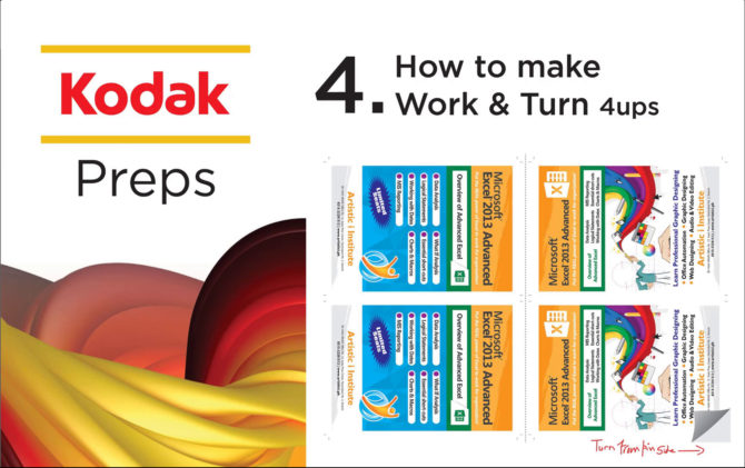 Step-by-step process of making a Work and Turn layout in Kodak Preps